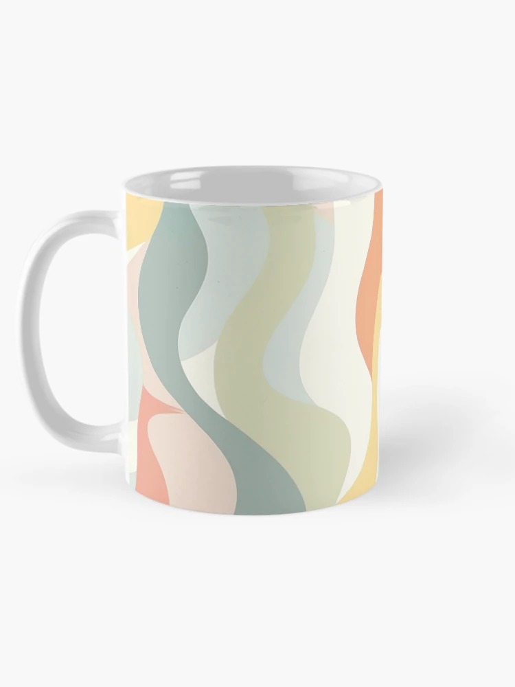 Thumbnail 5 of 6, Coffee Mug, Pastel wave pattern designed and sold by TrPatternLab.