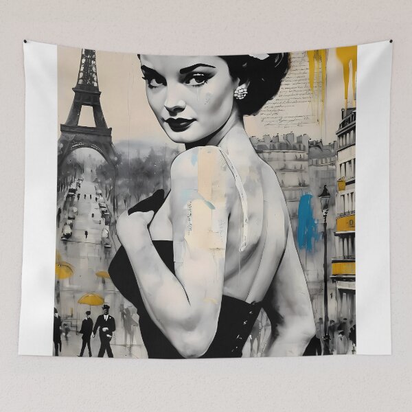 Item preview, Collage woman on newspaper designed and sold by Working-Woman.