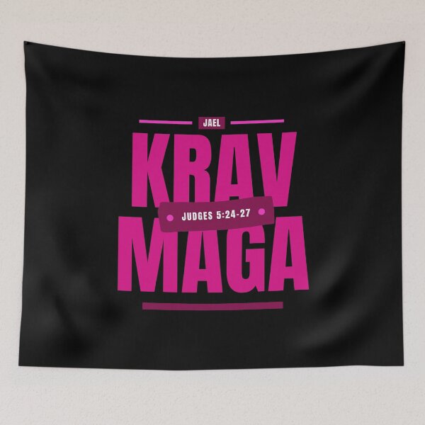 Item preview, Jael - Krav Maga for Women - Judges 5:24-27 - Hot Pink designed and sold by printthisslogan.