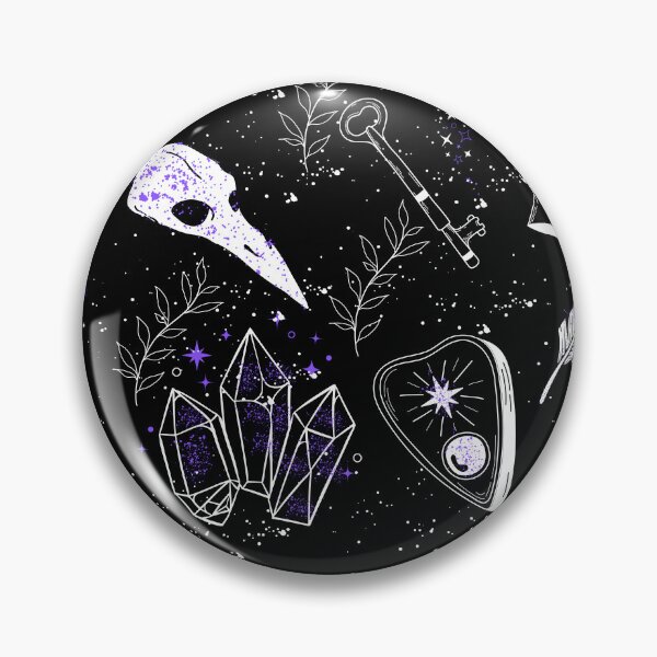 Item preview, Witchy psychic black white and purple print designed and sold by DemonicGloom.