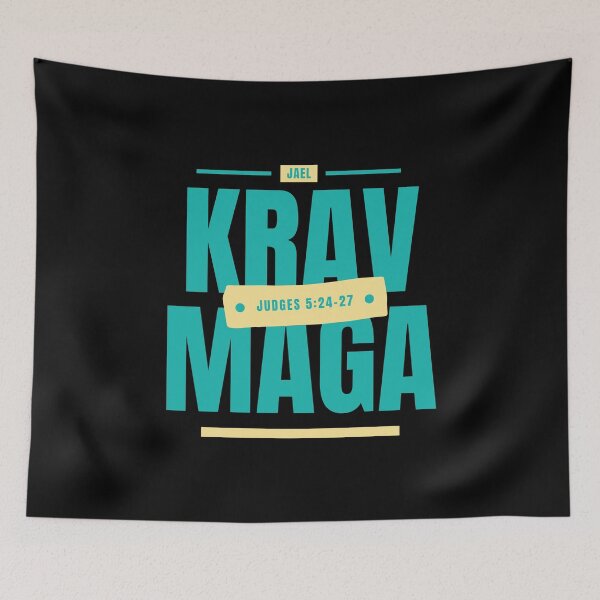 Item preview, Jael - Krav Maga for Women - Judges 5:24-27 - Teal and Yello designed and sold by printthisslogan.