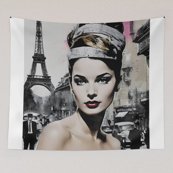 Item preview, Collage woman on newspaper designed and sold by Working-Woman.