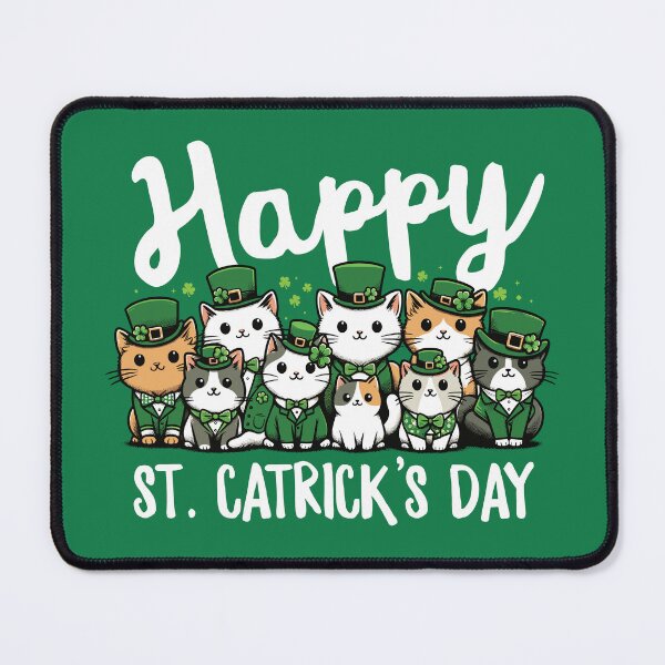 Item preview, Happy St. Catrick's Day St. Patrick's Day Cat Leprechaun Funny Pun designed and sold by lanynx design.