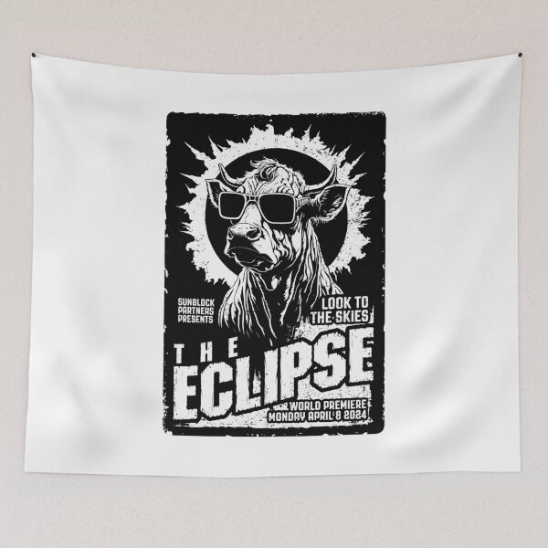 Item preview, Cow Solar Eclipse 2024 Cattle Farmer Science Fiction Movie designed and sold by GrandeDuc.