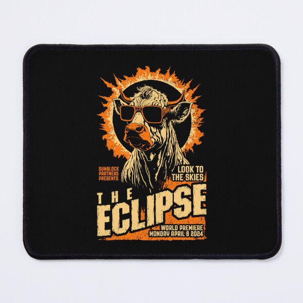 Item preview, Cow Solar Eclipse 2024 Cattle Farmer Science Fiction Movie designed and sold by GrandeDuc.