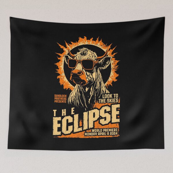 Item preview, Cow Solar Eclipse 2024 Cattle Farmer Science Fiction Movie designed and sold by GrandeDuc.