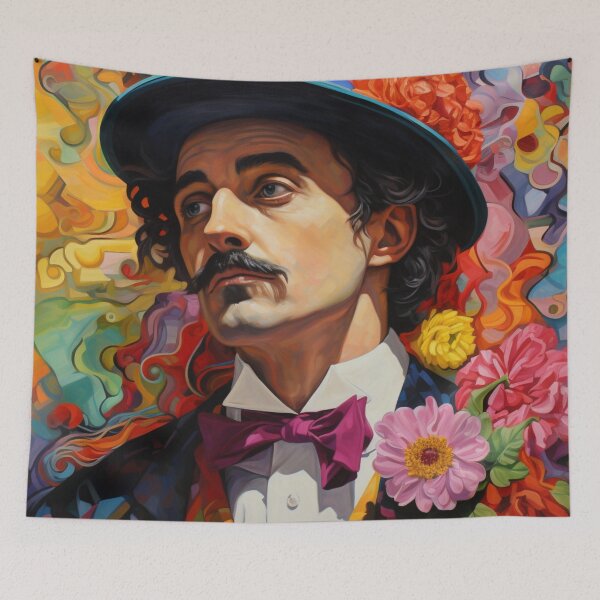 Item preview, Victorian Man Bright Florals designed and sold by whitecat23.