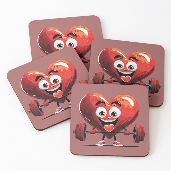 Item preview, Valentine's Day Heart Weightlifting Funny Fitness designed and sold by Firas Aljazzar.