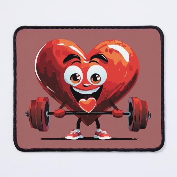 Item preview, Valentine's Day Heart Weightlifting Funny Fitness designed and sold by Firas Aljazzar.