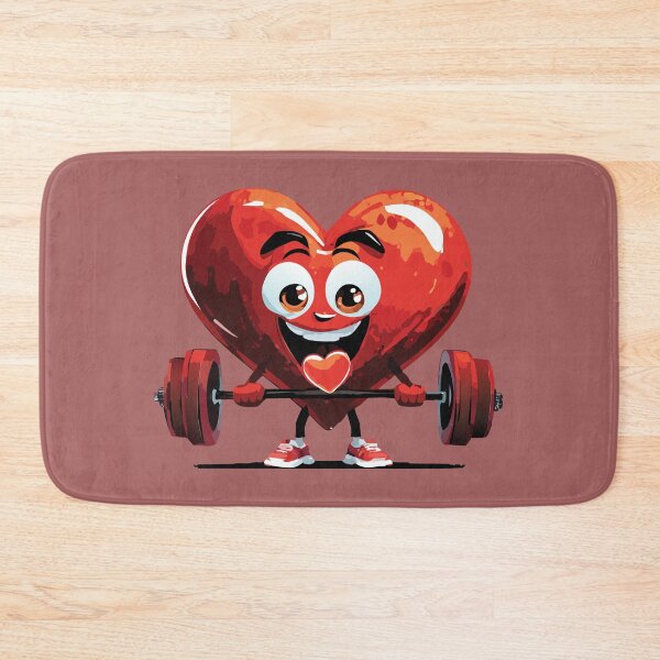 Item preview, Valentine's Day Heart Weightlifting Funny Fitness designed and sold by Firas Aljazzar.