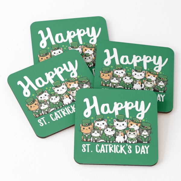Item preview, Happy St. Catrick's Day St. Patrick's Day Cat Leprechaun Funny Pun designed and sold by lanynx design.