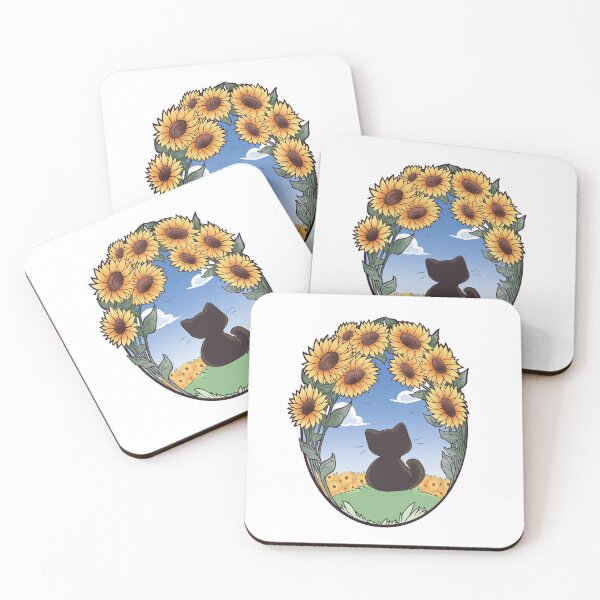 Item preview, Sunflowers and black cat designed and sold by Puurrfectly.
