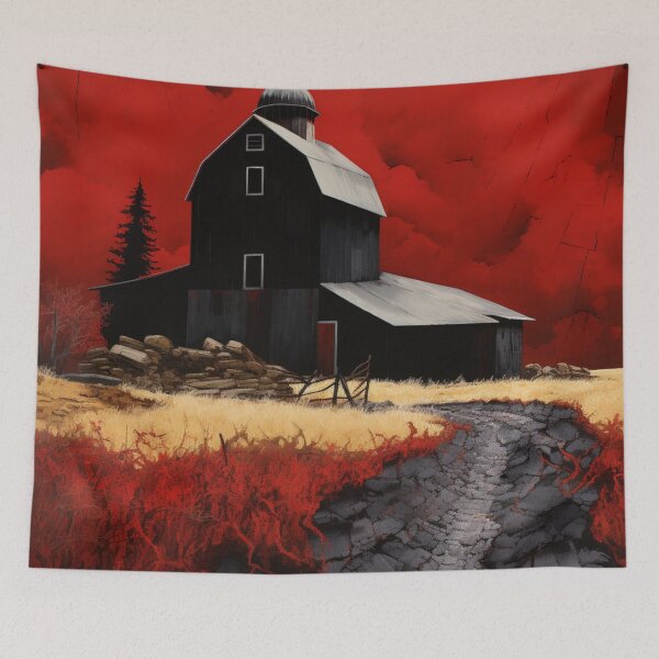 Item preview, Black Barn Blood Red Sky designed and sold by whitecat23.