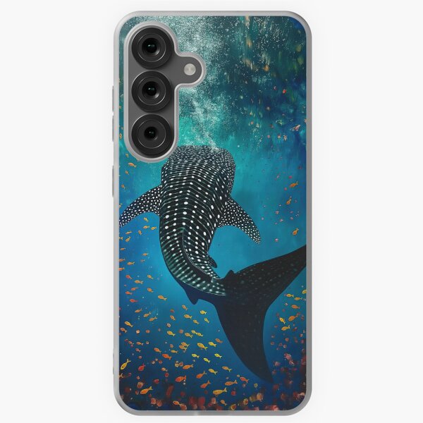 Item preview, Requin baleine flottant dans la mer designed and sold by curiouswonder.