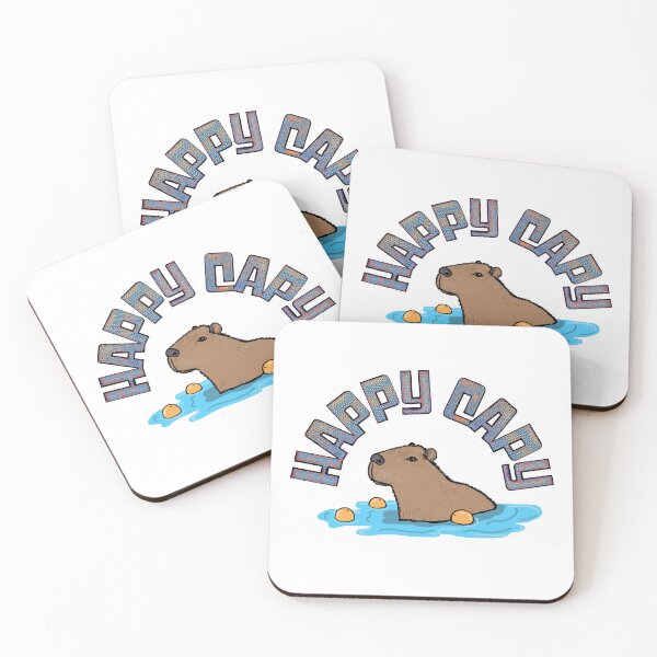 Item preview, Happy Capy - Capybara with Oranges designed and sold by ScribbL-ScrabbL.
