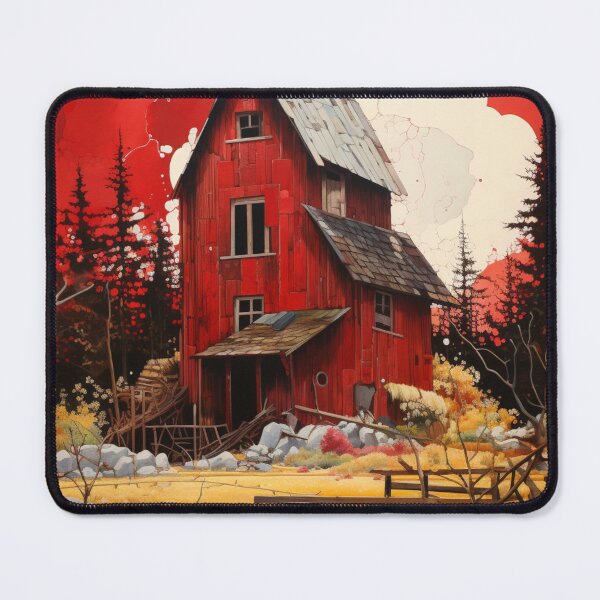 Item preview, Red Barn by the Mill Pond designed and sold by whitecat23.