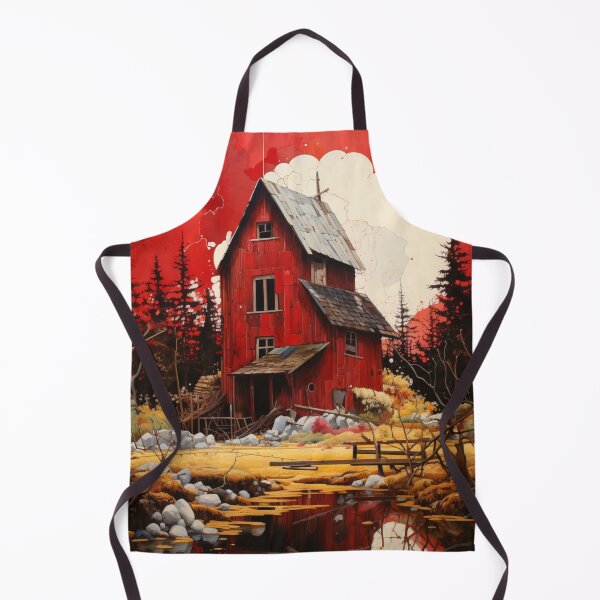 Item preview, Red Barn by the Mill Pond designed and sold by whitecat23.