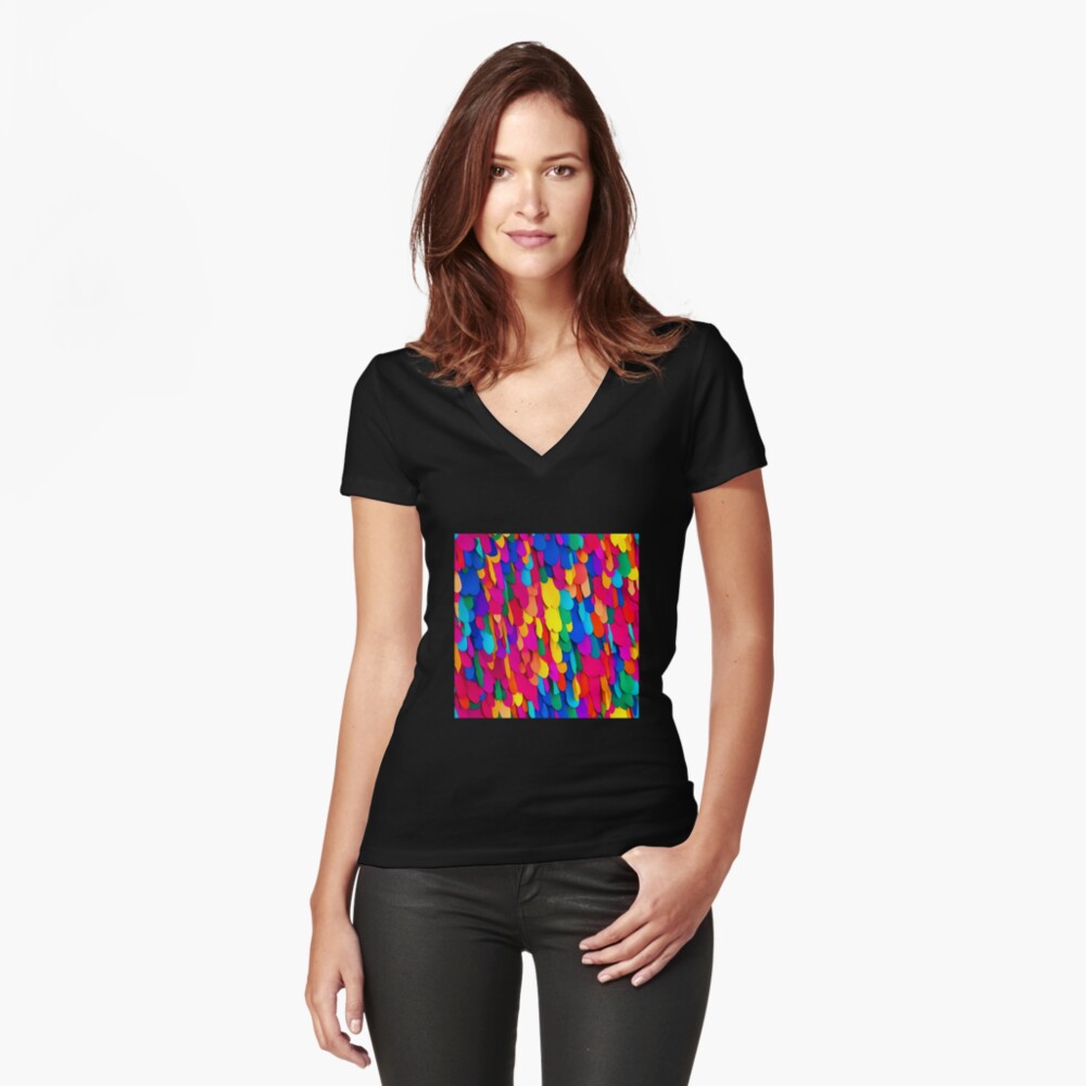 Item preview, Fitted V-Neck T-Shirt designed and sold by Nicos-NovelTs.