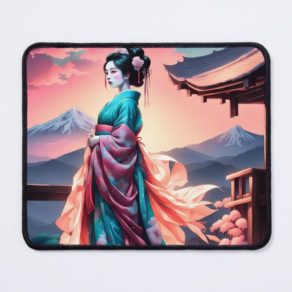 Item preview, Geisha on a terrace, sunset   designed and sold by Coolparrotgirl.