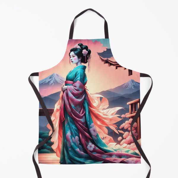 Item preview, Geisha on a terrace, sunset designed and sold by Coolparrotgirl.