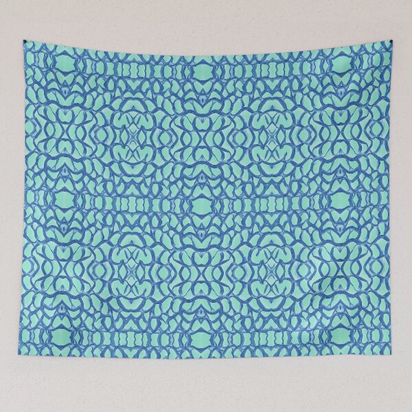 Item preview, Aqua Statement - repeat pattern designed and sold by ComicJo.
