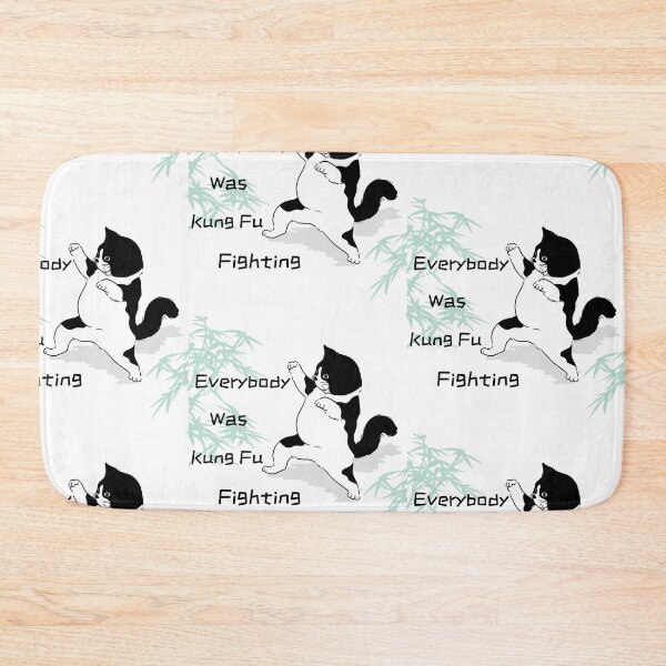 Item preview, Everybody Was Kung Fu Fighting Cat  designed and sold by WhiteCatGraphic.