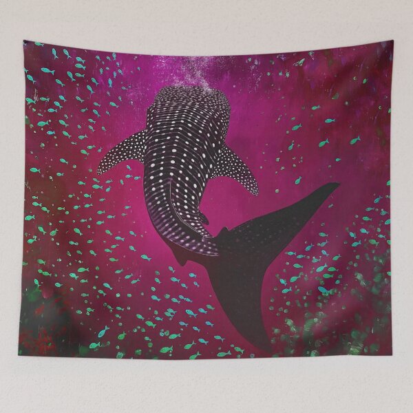 Item preview, Whale Shark Floating in Red designed and sold by curiouswonder.