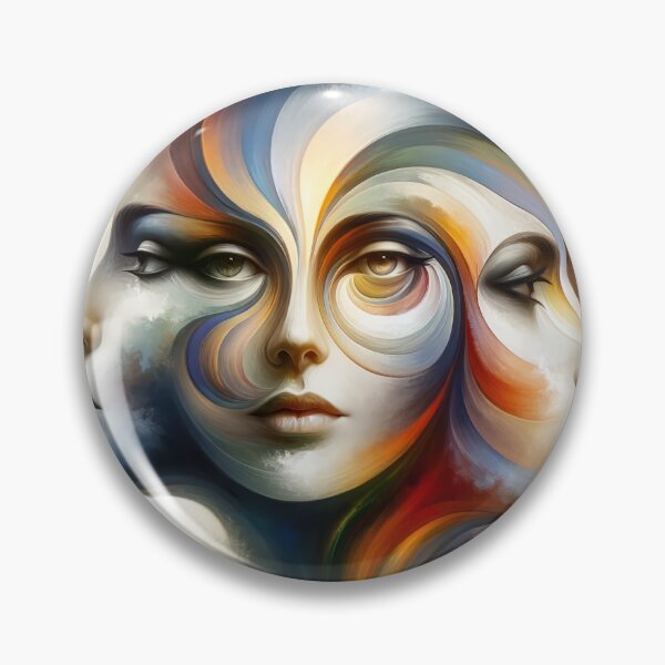 Item preview, Woman with three different faces, each expressing a different aspect of her personality designed and sold by AndreaMart.