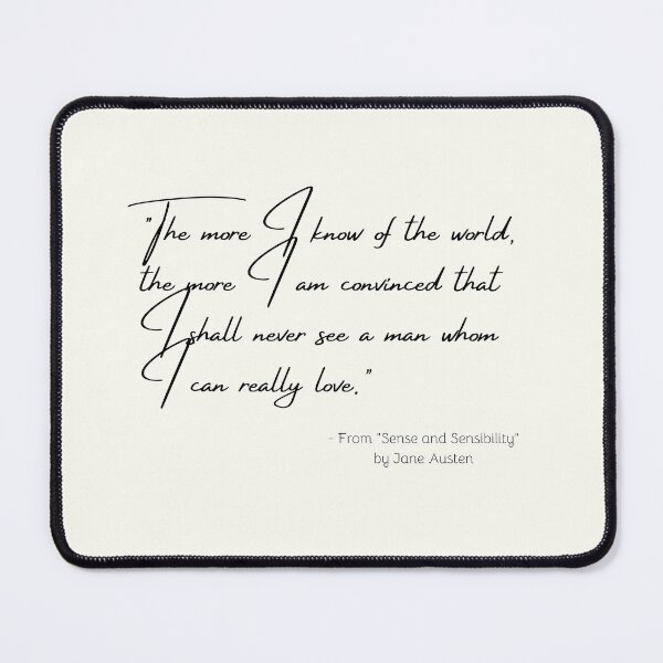 Item preview, A Quote from "Sense and Sensibility" by Jane Austen designed and sold by Poemit.