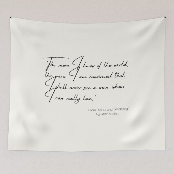Item preview, A Quote from "Sense and Sensibility" by Jane Austen designed and sold by Poemit.