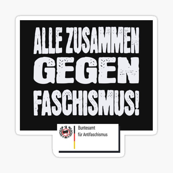 Artikel-Vorschau von Klare Kante gegen Faschismus - Buntesamt für Antifaschismus, designt und verkauft von Dunkelflaute.
