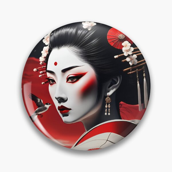 Item preview, Geisha at night with moon  designed and sold by Coolparrotgirl.