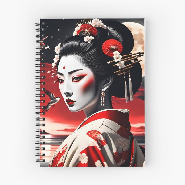 Item preview, Geisha at night with moon  designed and sold by Coolparrotgirl.
