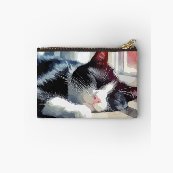 Item preview, Sleeping Tuxido Cat, Watercolor designed and sold by printmala.