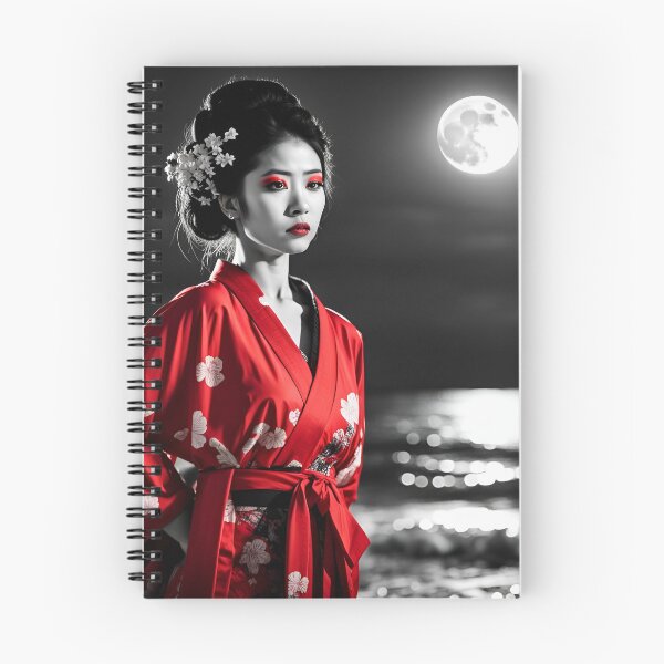 Item preview, Geisha at night with moon  designed and sold by Coolparrotgirl.