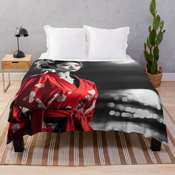 Item preview, Geisha at night with moon  designed and sold by Coolparrotgirl.