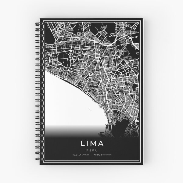 Item preview, Lima Peru Black Map designed and sold by wally-prints.