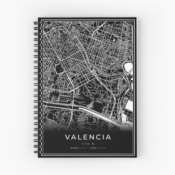 Item preview, Valencia España Mapa Negro designed and sold by wally-prints.