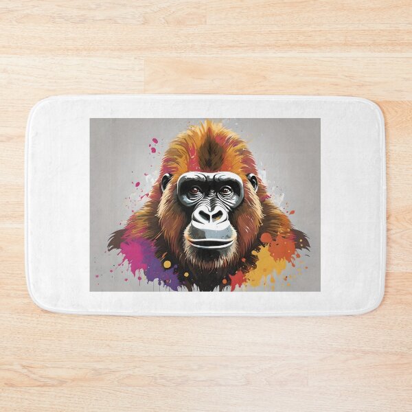 Item preview, colorful gorilla tee print  designed and sold by Artful Dreams.