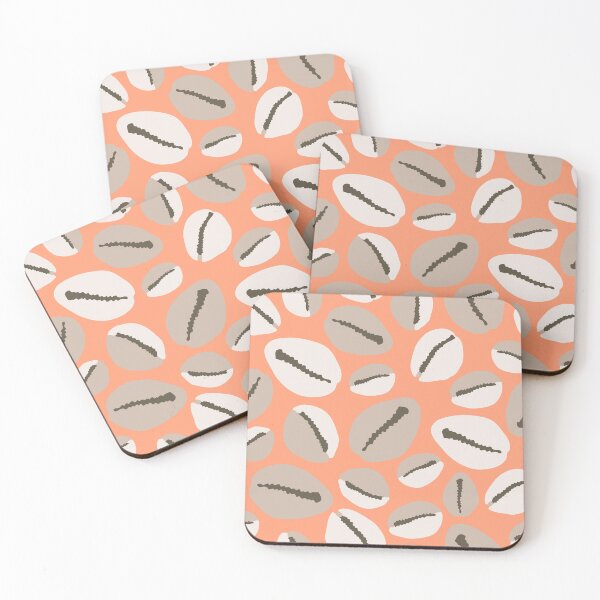 Item preview, Coastal Seashells Coral Peach Pattern designed and sold by HotHibiscus.