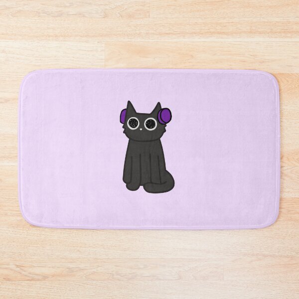 Item preview, Cute black Cat with headphones designed and sold by fancykatze.