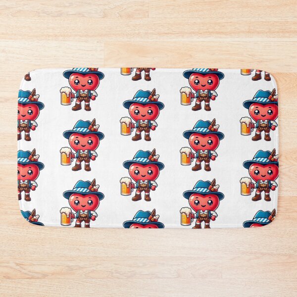 Item preview,  cute sweet full-length heart in a national Bavarian costume and with a mug of beer bayern, deutschland, germany,  designed and sold by Anastasiia Lang.