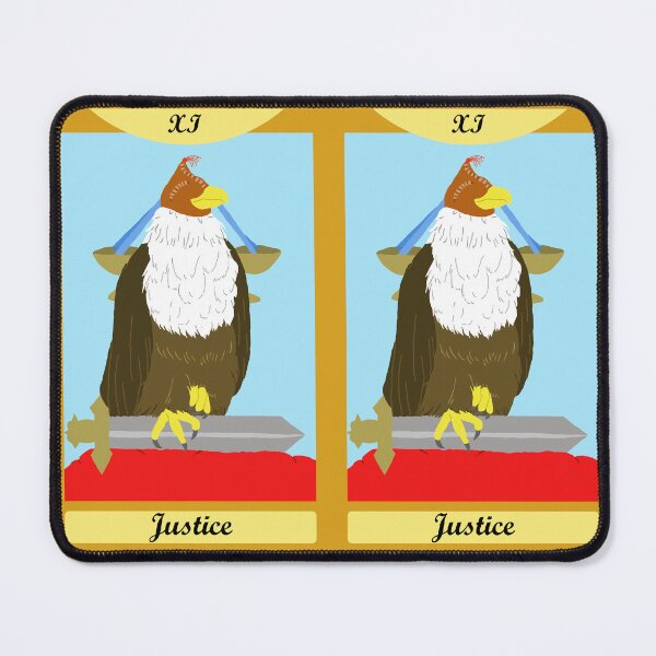 Item preview, Justice Bird Tarot Card With Eagle designed and sold by TiffinByLK.