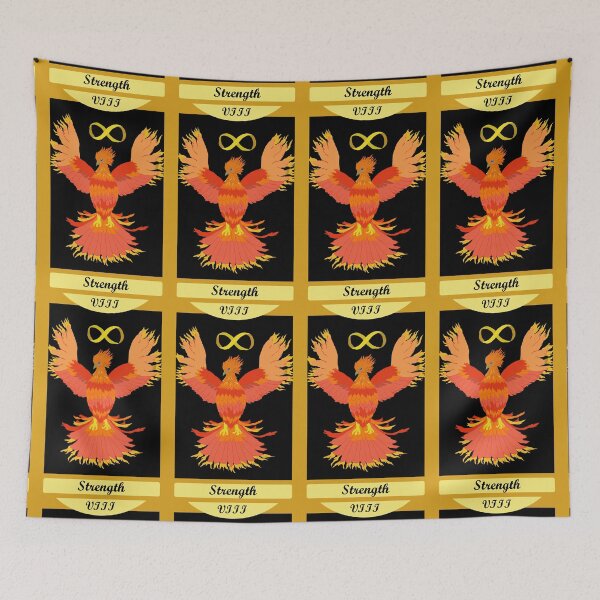 Item preview, Strength Bird Tarot Card With Phoenix designed and sold by TiffinByLK.