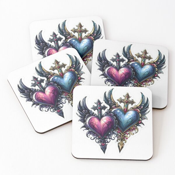 Item preview, Gothic Hearts valentines day goth Sticker designed and sold by Expressions-Sel.