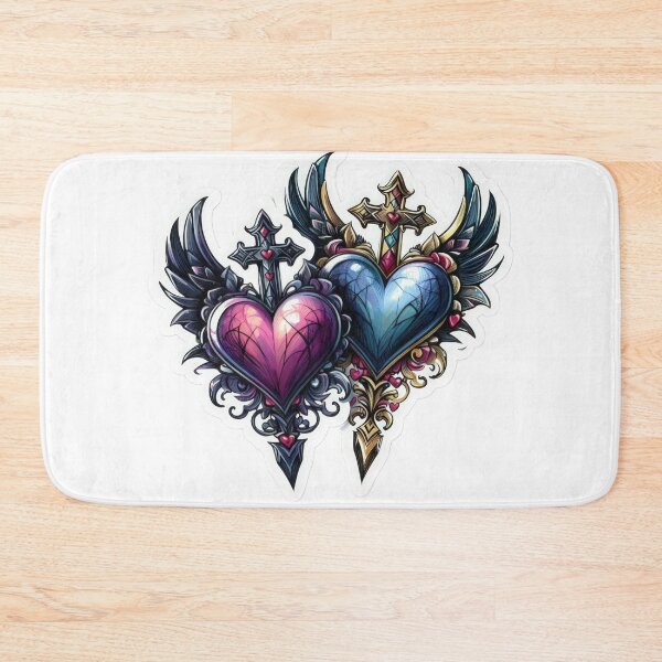 Item preview, Gothic Hearts valentines day goth Sticker designed and sold by Expressions-Sel.