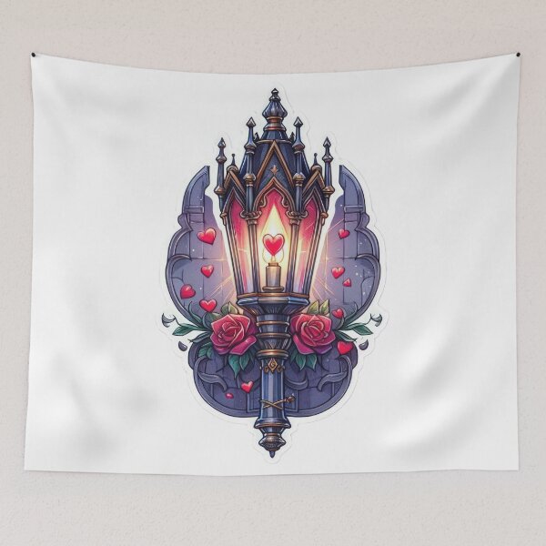 Item preview, Gothic lantern valentines day goth Sticker designed and sold by Expressions-Sel.