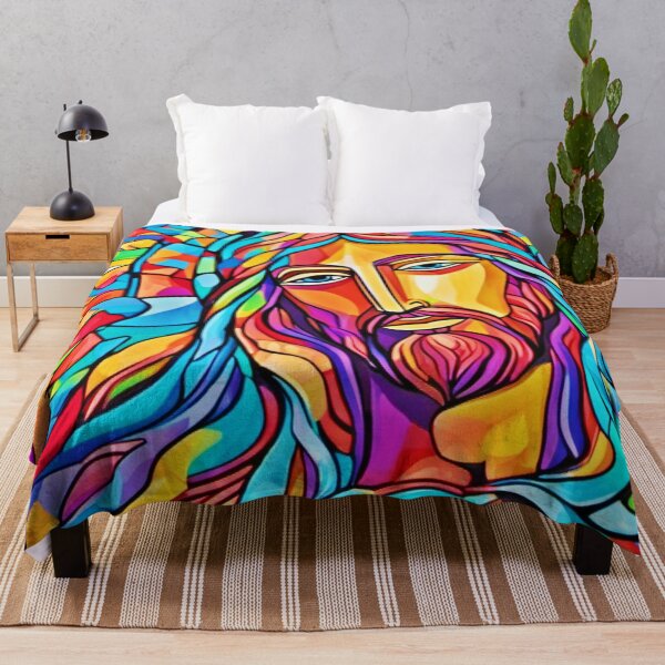 Item preview, Color Burst: Beautiful Jesus Painting designed and sold by Health And Fitness Posts e-Store.