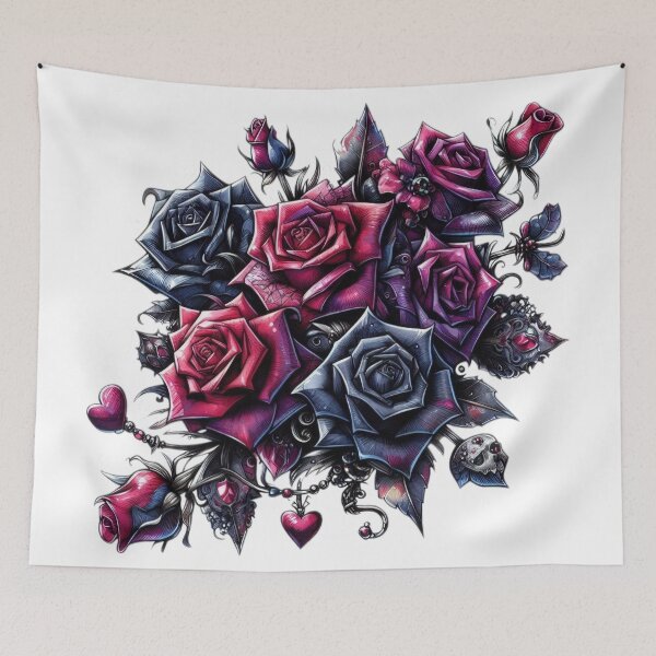 Item preview, Gothic Roses valentines day goth Sticker designed and sold by Expressions-Sel.