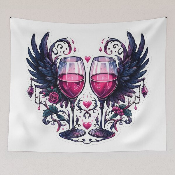 Item preview, Gothic Cups valentines day goth Sticker designed and sold by Expressions-Sel.